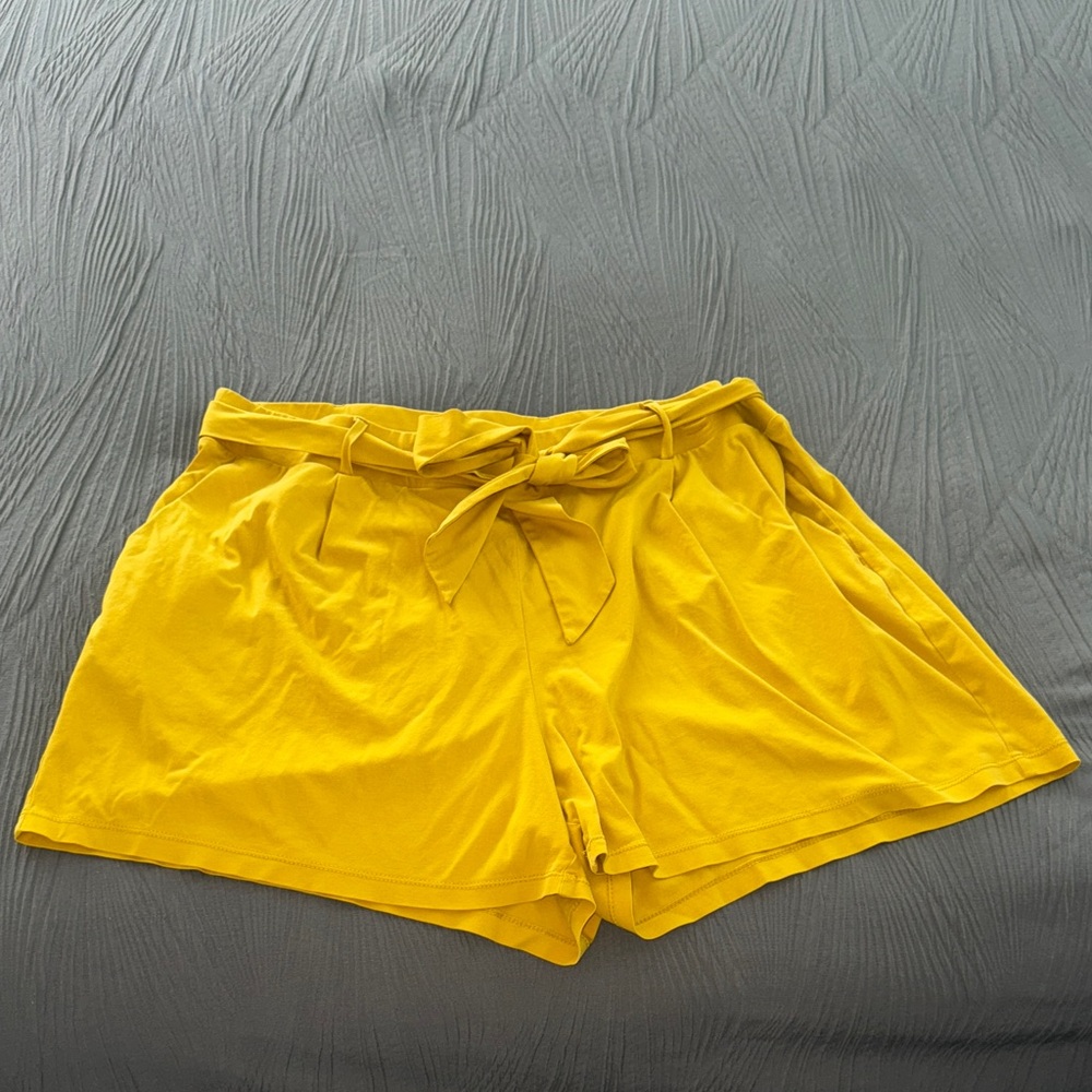 LOFT High Waist Mustard Women's Shorts